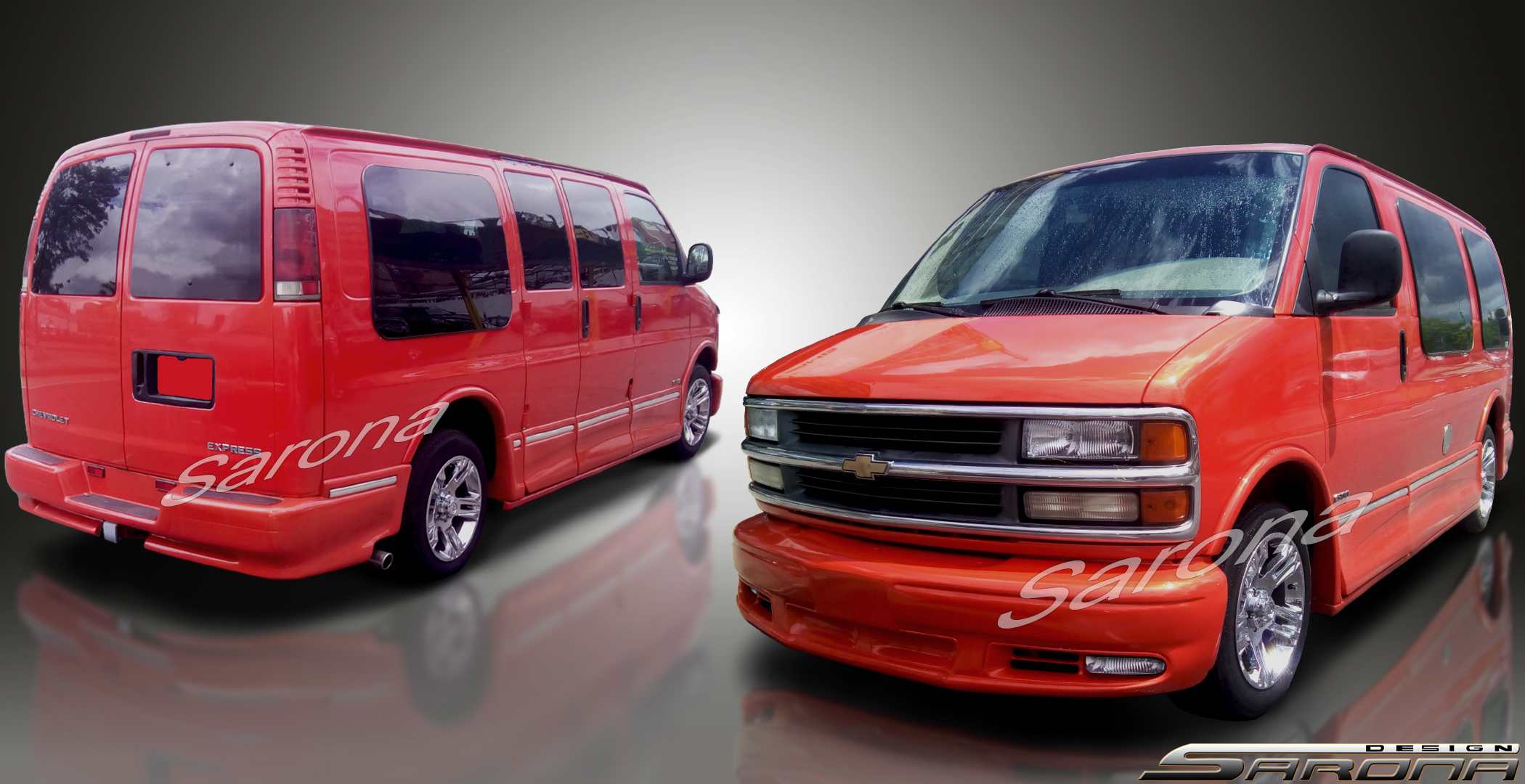 Custom Chevy Express Van  All Styles Body Kit (1996 - 2002) - $1190.00 (Part #CH-052-KT)